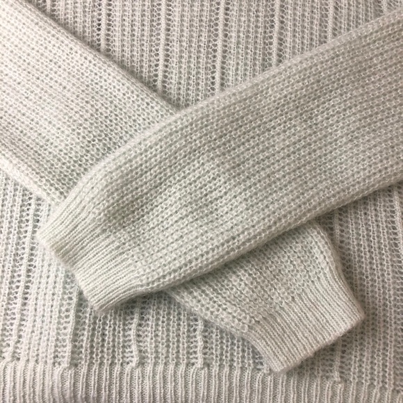 ASOS Sweater Womens 10 Green Open Knit Pullover Ruffles Lightweight - Picture 8 of 10